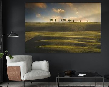 Collines ondulées, cyprès et pins. La Toscane sur Stefano Orazzini