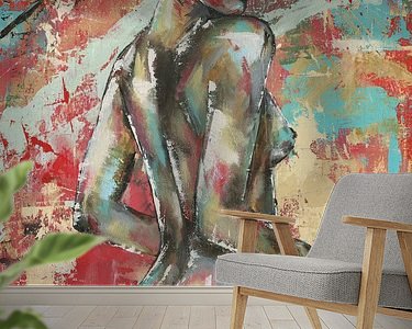 Voorbeeld van het werk in een kamer