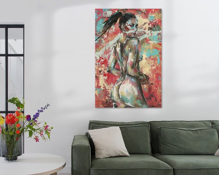 Voorbeeld van het werk in een kamer