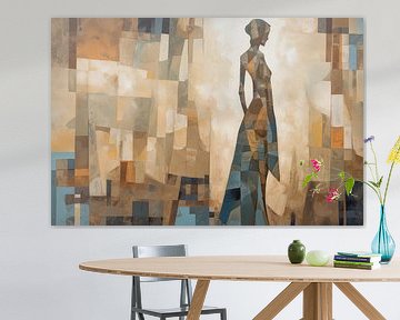 Peinture abstraite Figure féminine - "Peace"