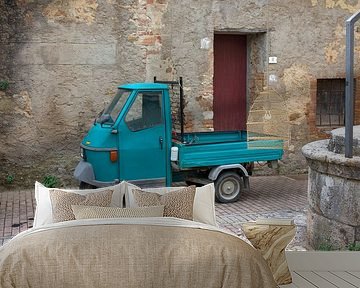 Driewieler vrachtwagentje in Italiaanse straat