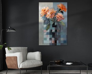 Pixel-Kunst Bilder auf Leinwand, als Poster und Kunstdruck