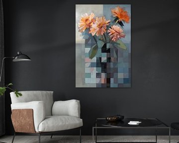 Stilleven Bloemen pixels van But First Framing