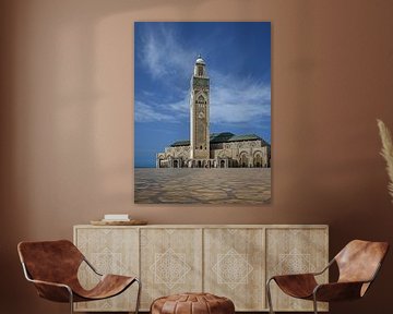 koning Hassan II - Moskee - Casablanca - Marokko van Maarten Leeuwis
