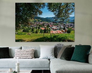 Oberstaufen im Sommer von der Panoramaschleife von Leo Schindzielorz