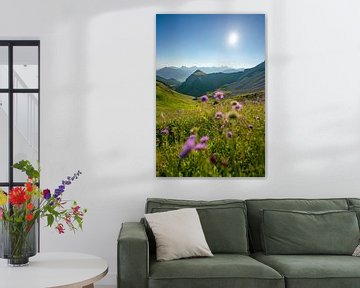 Flowery view of the Tannheim mountains by Leo Schindzielorz