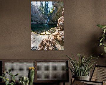 Buchenegg waterval in de zomer van Leo Schindzielorz