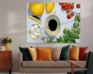 Abstract forms of lycee, mango, egg by Artclaud