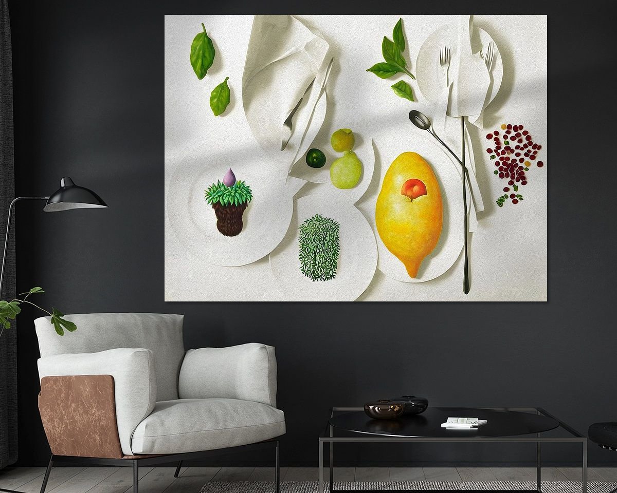 Voorbeeld van het werk in een kamer