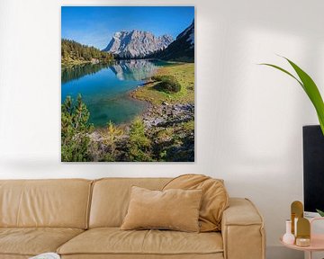 Prachtige Seebensee met uitzicht op de Zugspitze, Tirol van SusaZoom