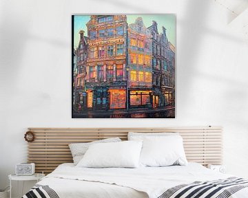 Amsterdam Door Kleurrijke Ogen van ARTEO Schilderijen