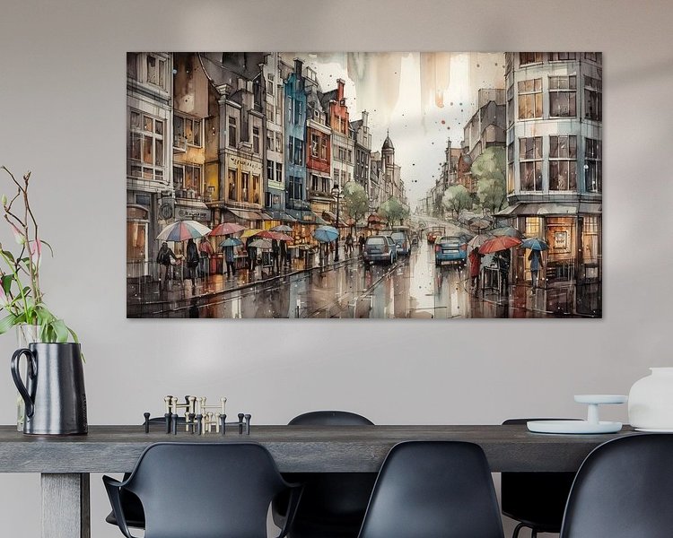 Voorbeeld van het werk in een kamer