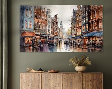 Shopping In Amsterdam by ARTEO Paintings