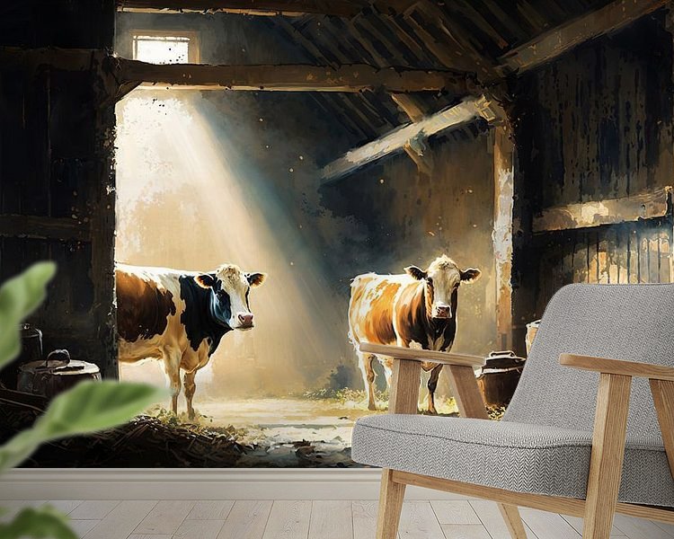 Voorbeeld van het werk in een kamer