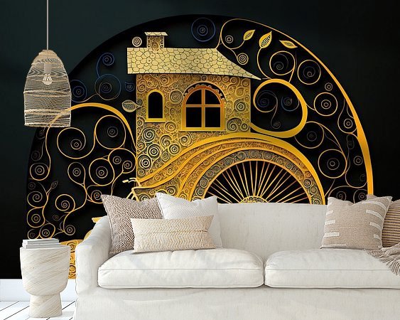 Voorbeeld van het werk in een kamer