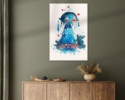 Voorbeeld van het werk in een kamer