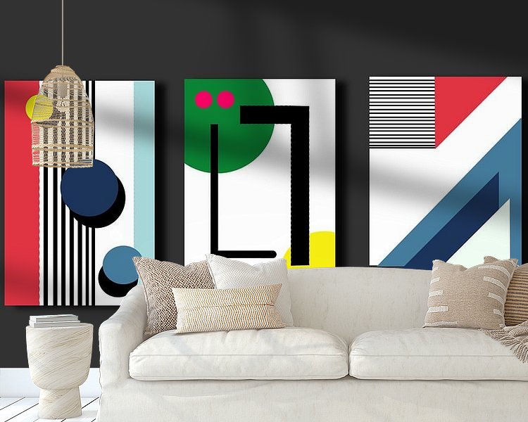 Voorbeeld van het werk in een kamer