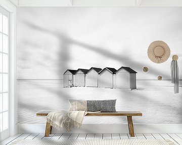 Five Beach Huts. Normandy, France by Stefano Orazzini