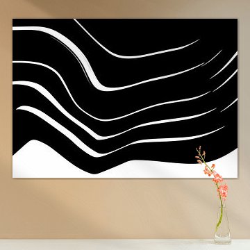 Organisch 10 | Schwarz & Weiß Minimalistisch Abstrakt