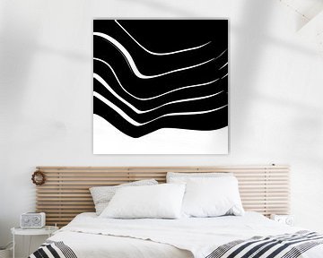Organic 10S | Black & White Minimalistic Abstract by Menega Sabidussi