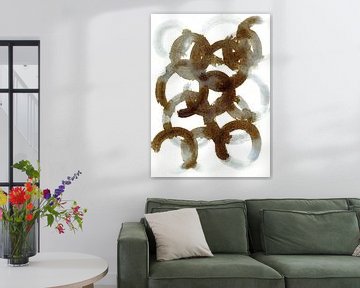 Spinnende abstracte inktschilderij van Karen Kaspar
