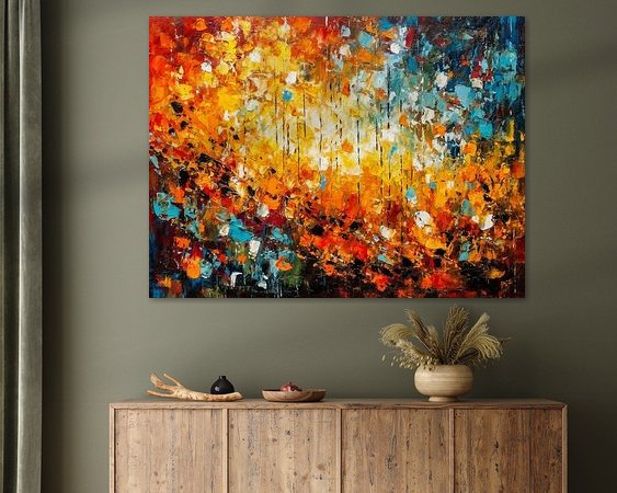 Voorbeeld van het werk in een kamer