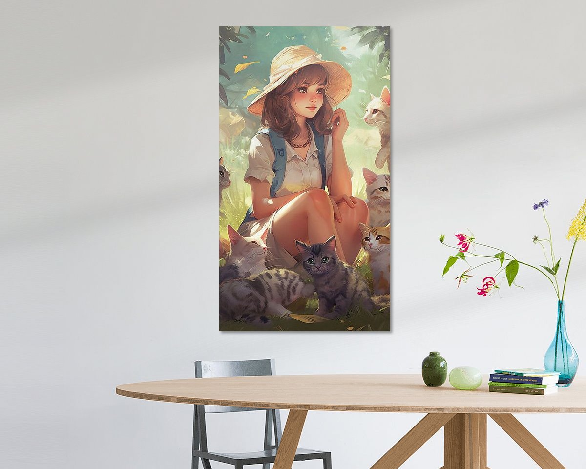 Voorbeeld van het werk in een kamer