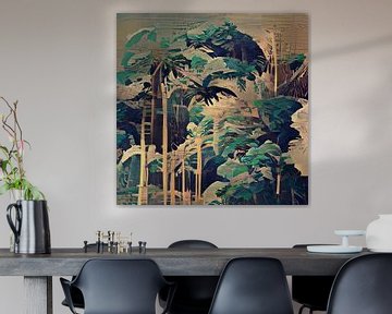 tropisch woud nr 3-D - UKIYO-e van Pia Schneider