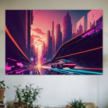 Cyber-speed, hyper-lapse, vaporwave