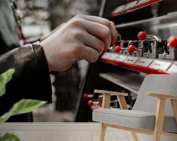 Voorbeeld van het werk in een kamer