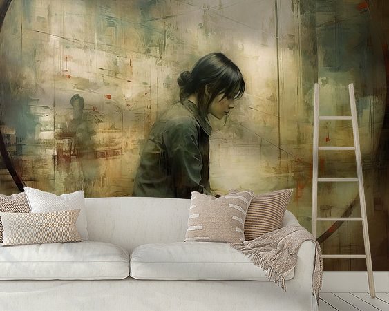 Voorbeeld van het werk in een kamer