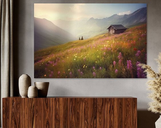 Voorbeeld van het werk in een kamer