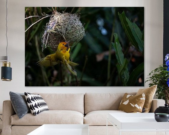 Voorbeeld van het werk in een kamer
