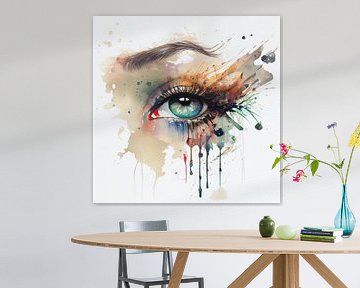 Watercolor Woman Eye #4 by Chromatic Fusion Studio