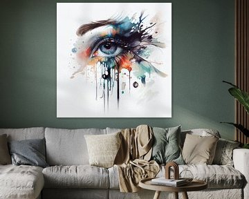 Oeil de femme aquarelle #1