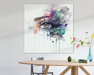 Watercolor Woman Eye #5 by Chromatic Fusion Studio