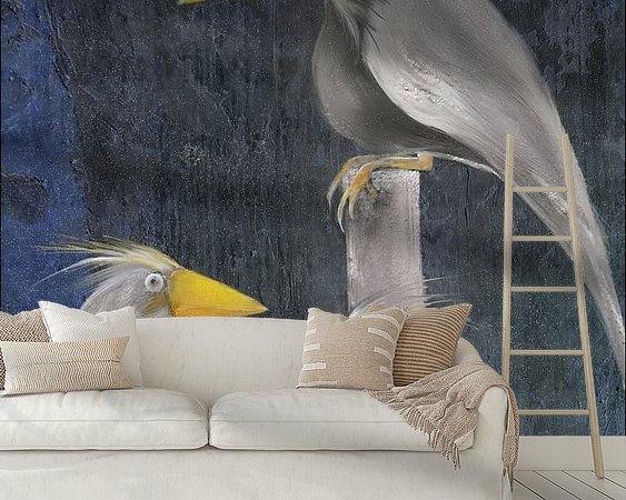 Voorbeeld van het werk in een kamer