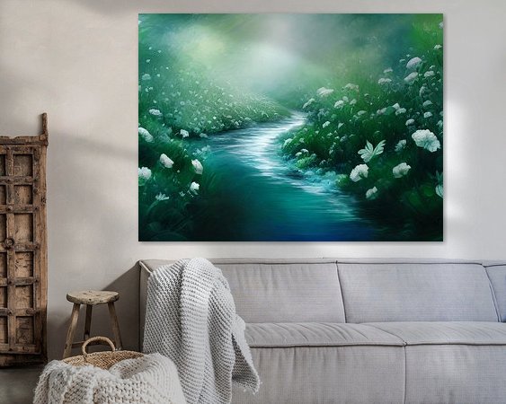 Voorbeeld van het werk in een kamer