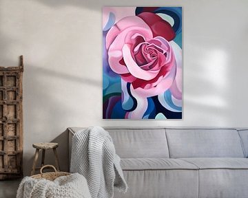 Rose im Stil von Georgia O'Keeffe von Jan Bechtum