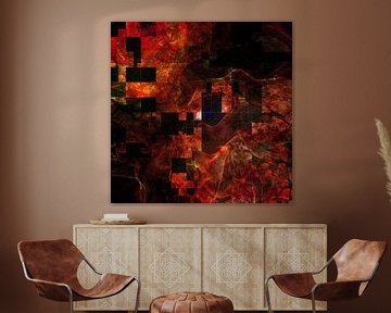 Firewater 01 - abstracte digitale compositie van Nelson Guerreiro