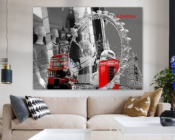 City Collage Londen van Marlies Odehnal
