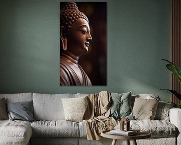 Gautama Buddha and profile by FJB