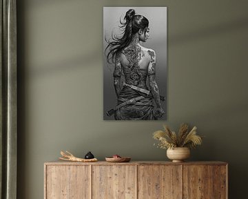 Schilderij: Samurai Beauty van Blikvanger Schilderijen