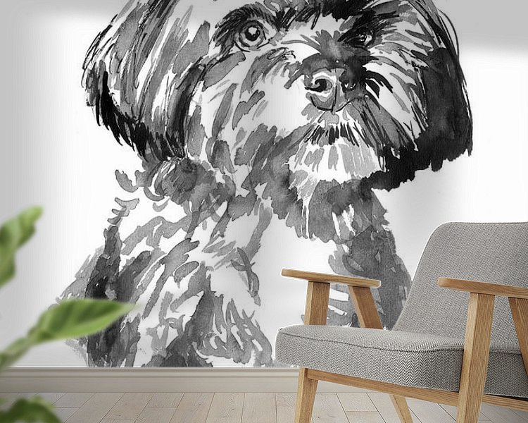 Voorbeeld van het werk in een kamer