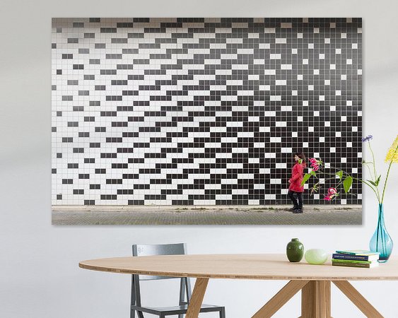 Voorbeeld van het werk in een kamer