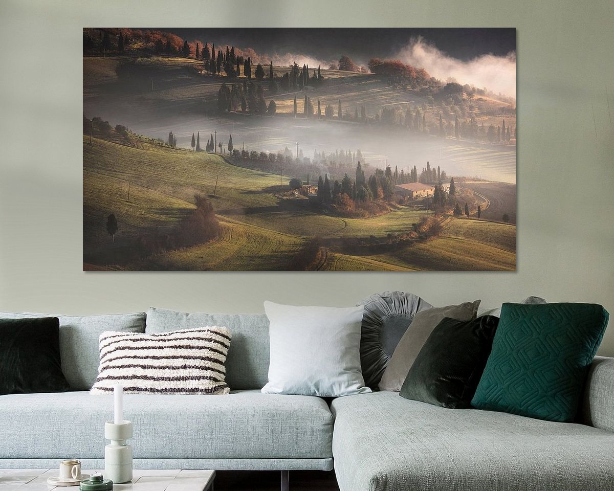 Voorbeeld van het werk in een kamer