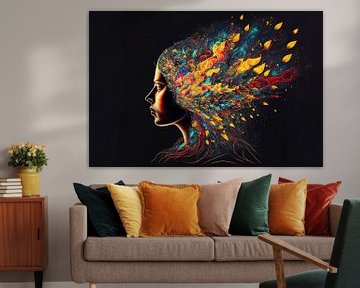 Colourful painting: The Creative Female Mind by Surreal Media