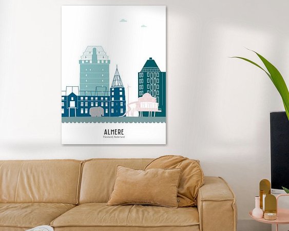 Voorbeeld van het werk in een kamer