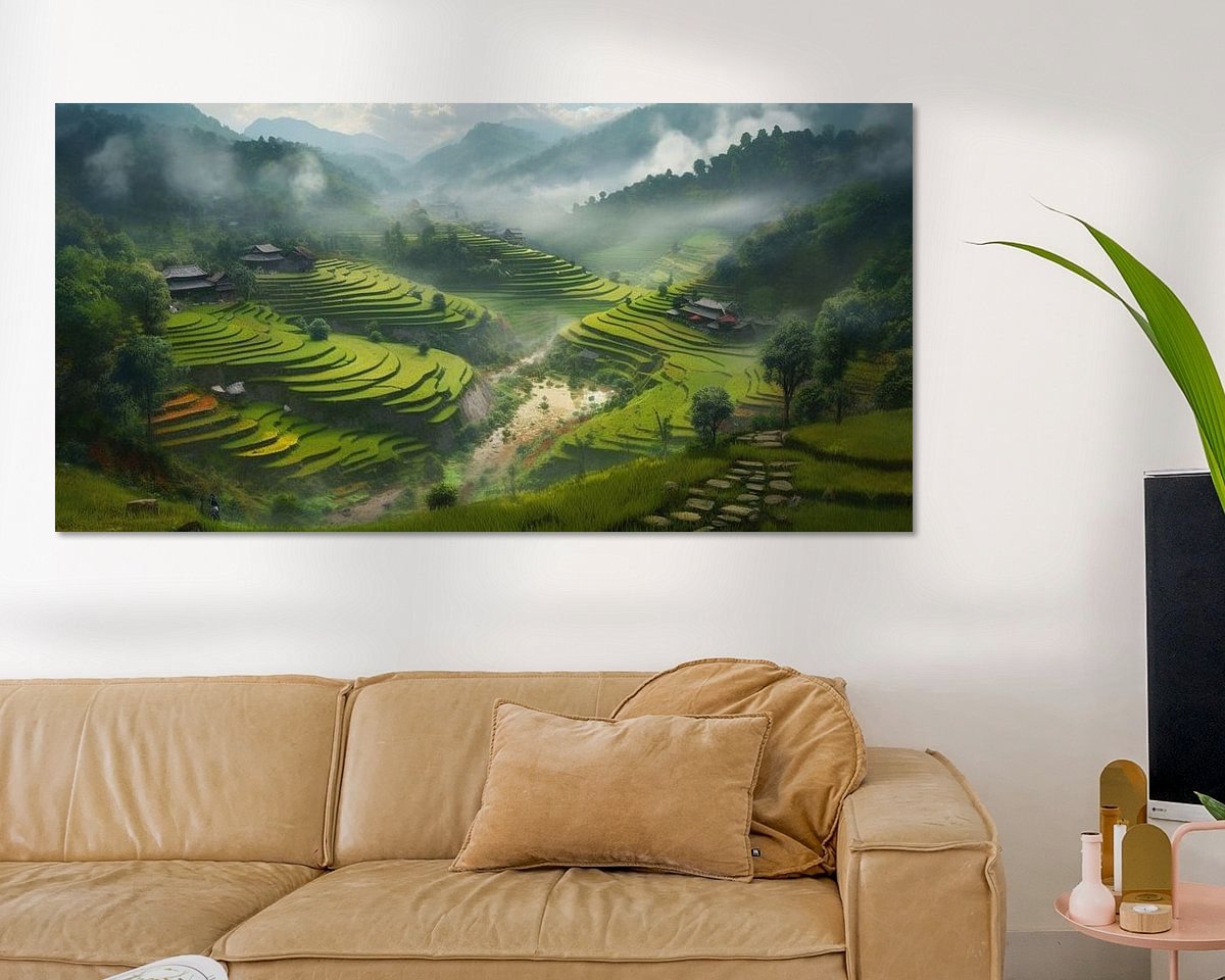 Voorbeeld van het werk in een kamer
