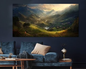 Tiefe asiatische Landschaft von Surreal Media